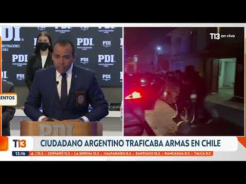 Ciudadano argentino detenido por tráfico de armas en Chile
