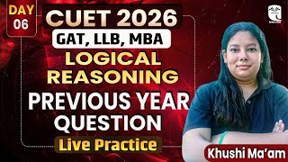 CUET 2026 GAT Reasoning Previous Year Question Solution | CUET 2026 Reasoning| Day 06 | Khushi Ma'am