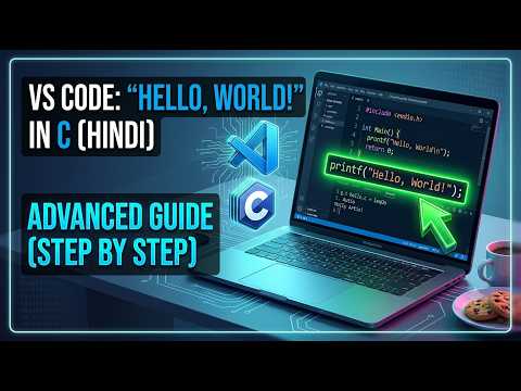 VS Code Par C Programming Ka Pehla Code! 🚀 Print "Hello World!" Step-by-Step (Hindi)