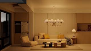 Modern 7-Light Globe Chandelier