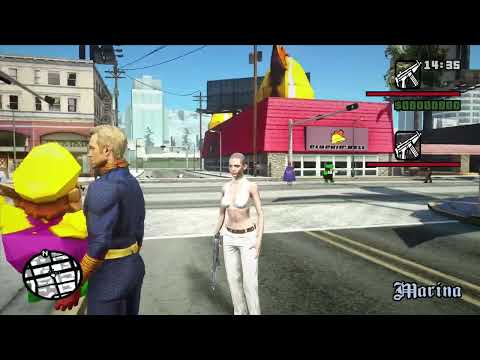GTA San Andreas Black Wario gets pissed when Fake Wario Dies