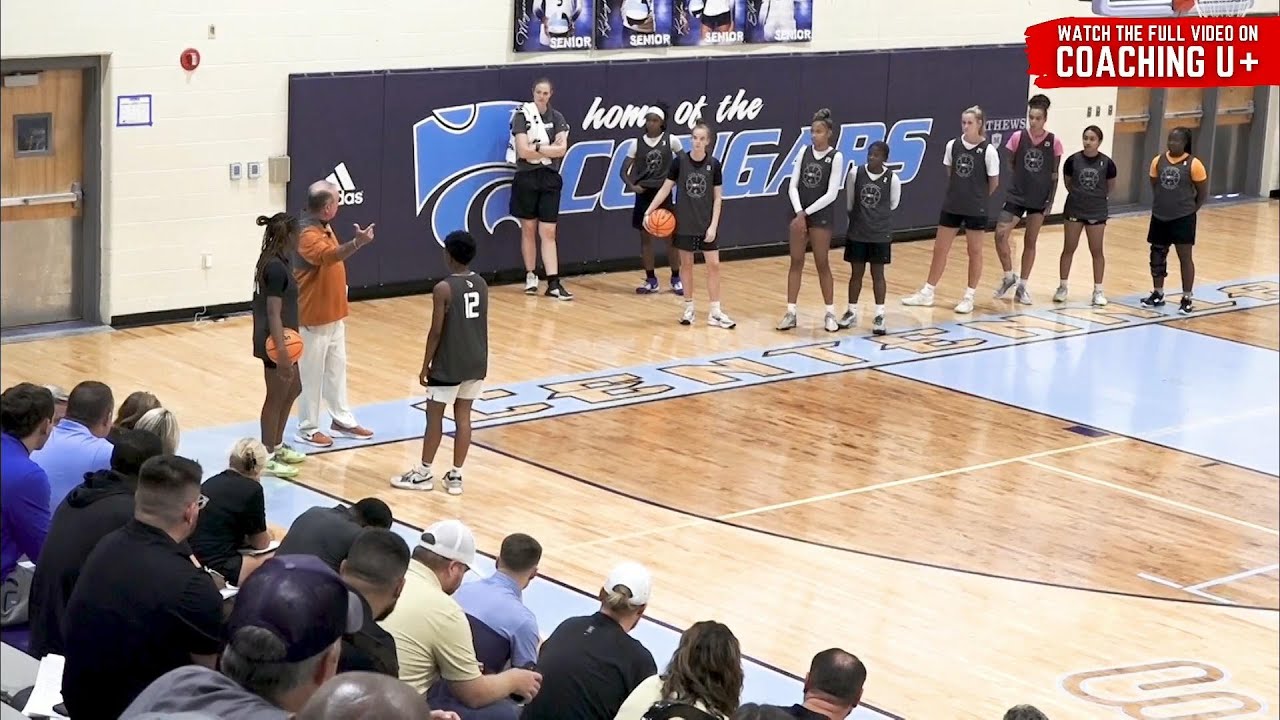 🏀 Texas head coach Vic Schaefer teaches this Mirror drill, emphasizing the importance of turnin...