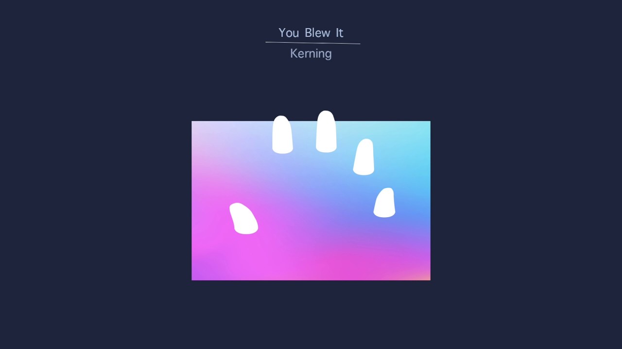 Watch You Blew It - "Kerning" (Audio Video) on YouTube Watch You Blew It - "Kerning" (Audio Video) on YouTube