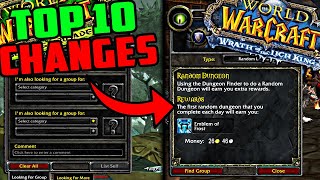 Top 10 Changes Coming in Wrath of the Lich King Classic