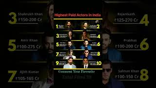 2025 Highest Paid Actors list 🔥#rajnikanth  #alluarjun #prabhas #srk #thalapathyvijay #salmankhan