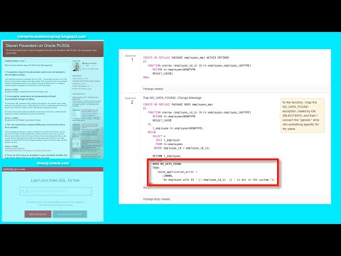 Video: Rol Raise_application_error terug?