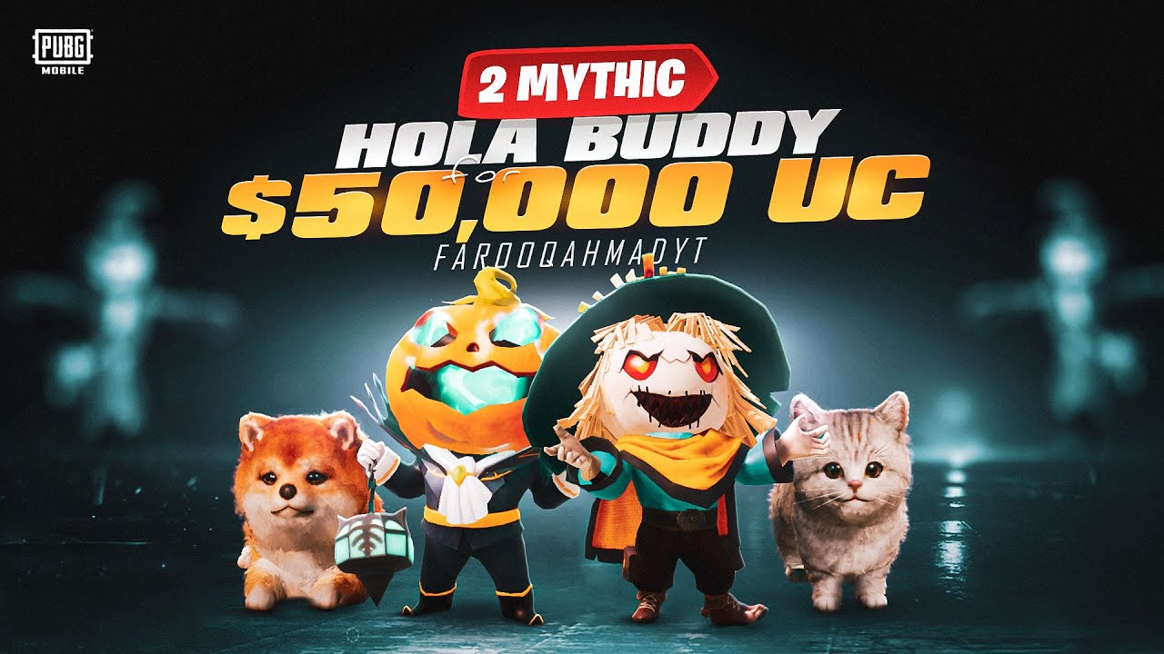 Mythic Hola Buddy Lucky Spin opening for $50,000 UC | 🔥 PUBG MOBILE 🔥