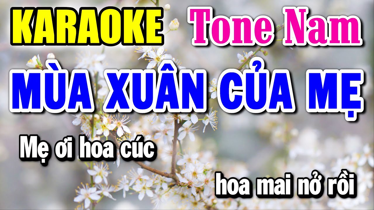Mùa Xuân Của Mẹ - Karaoke ✦ Tone Nam ✦ Beat Mới | Yêu ca hát - Love Singing |
