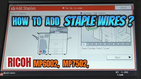 HOW TO ADD / REFILL STAPLE WIRES || RICOH MP6002, MP7502