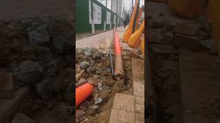 How to lay pipelines along the roadside in India || #shorts #fact#facts#japanfact #indianfact