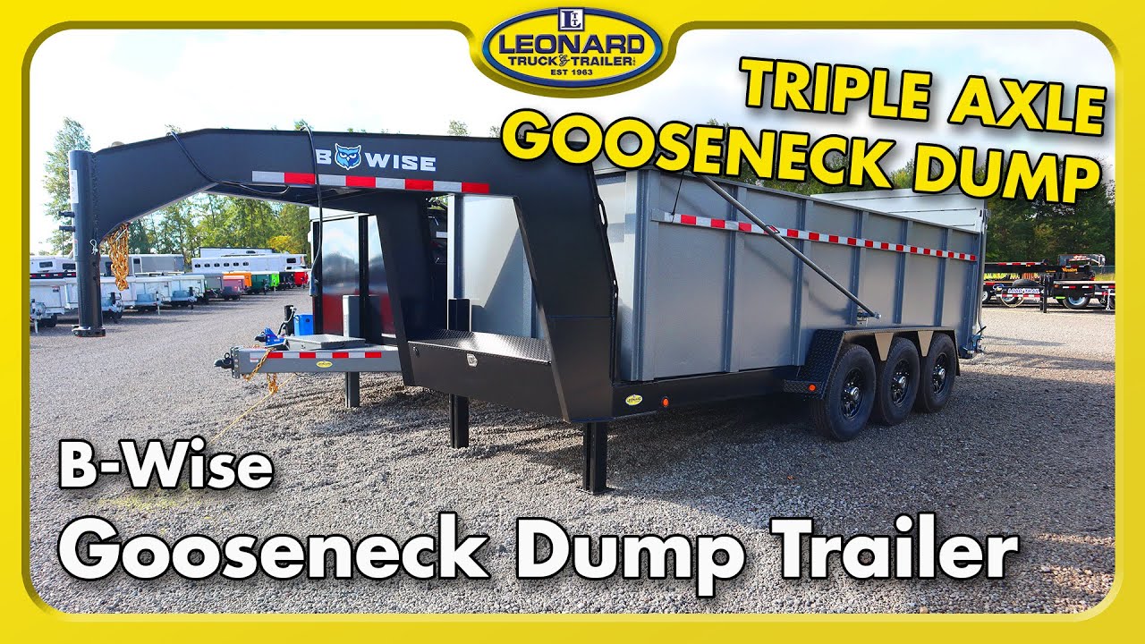 TRIPLE AXLE GOOSENECK DUMP BWise DLPG1821 Dump Trailer YouTube