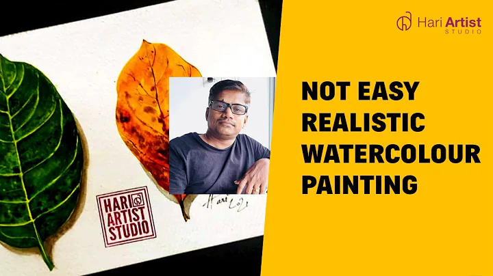 Not Easy realistic leaves Watercolor painting by Hari Artist #watercolor #art