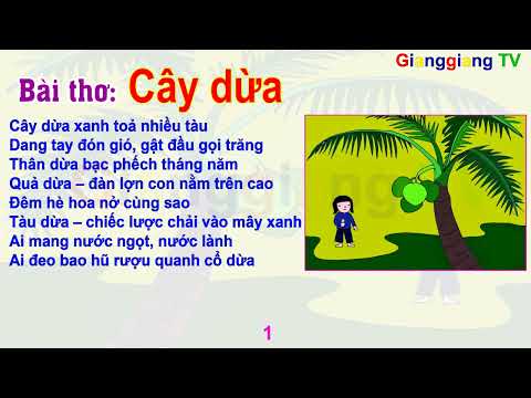 Video Bài thơ: Cây dừa - Trần Đăng Khoa - Thơ truyện mầm non... - youtube