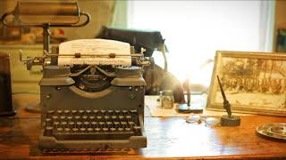 Writer's Room Ambience - writing sounds, antique typewriter, fireplace screenshot 5