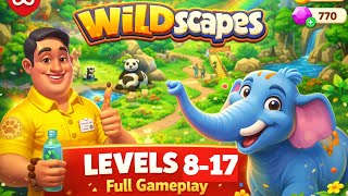 Wildscapes Beginner Gameplay | Levels 8 to 17 Full Play | Wildscapes gameplay walkthrough | #gaming