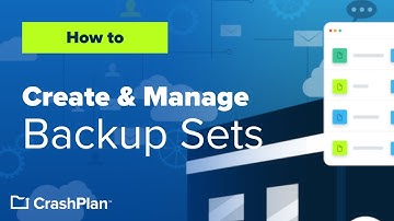 How to Create & Manage Backup Sets in CrashPlan