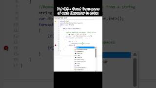 Count Character Occurrences in a string in C#, #CSharp #DotNet #CodingInterview #Programming