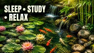 Peaceful Koi Pond 🪷 Water Sounds & Soft Music for Sleep, Study & Relaxation screenshot 5