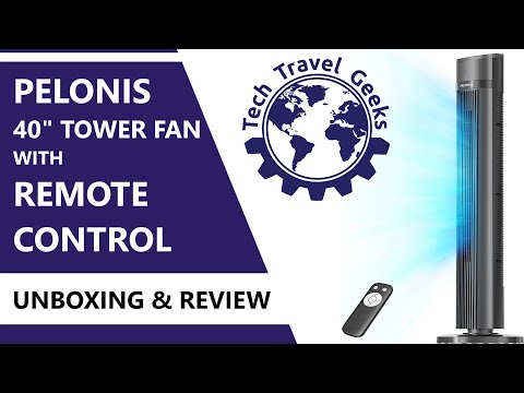 Pelonis 40-Inch Tower Fan, 90° Oscillating Fan with Remote Control -  Unboxing u0026 Review - YouTube