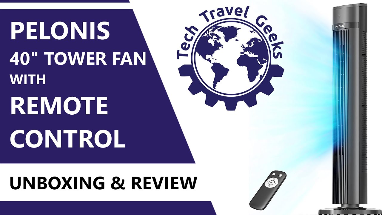Pelonis 40-Inch Tower Fan, 90° Oscillating Fan with Remote Control -  Unboxing u0026 Review - YouTube