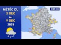 Ref:HT8iiNmCXoo M�t�o du mercredi 3 au mardi 9 d�cembre 2025