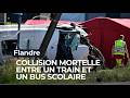 Édition spéciale : 4 morts dans une collision entre un train et un bus scolaire à Buggenhout