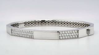 Refined 18k White Gold Bracelet Adorned with 1.07 Carat Diamonds