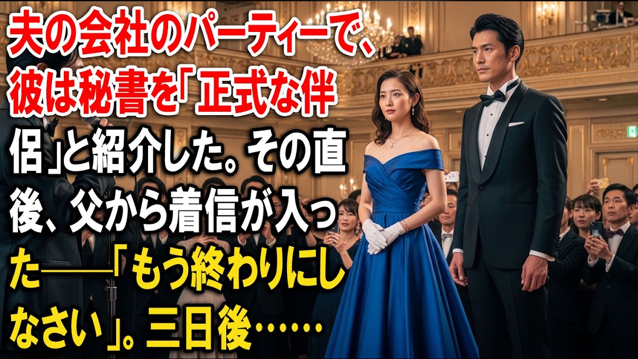 夫の会社のパーティーで、彼は秘書を「正式な伴侶」と紹介した。その直後、父から着信が入った——「もう終わりにしなさい」。三日後……【婆媳故事】【靜默復仇】