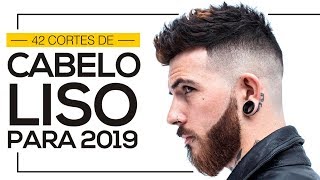 corte para cabelo liso de homem