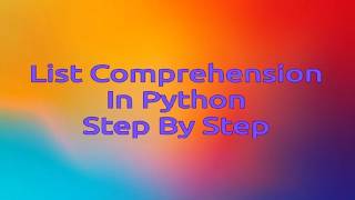 List Comprehension in Python | Complete Tutorial in Marathi | Beginner to Advanced