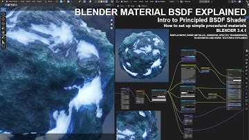 Blender Materials - Principled BSDF Procedural Shader Explained + Displacment- Blender Texturing