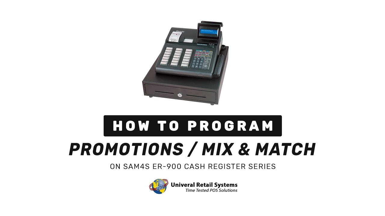 How to program promotions on a SAM4's Er-900 Cash Register