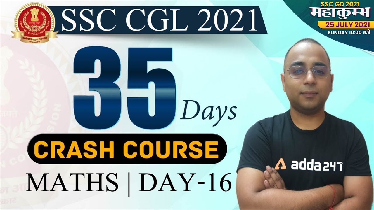 SSC CGL 2021 | Math #16 | 35 Days Crash Course To Crack SSC CGL Exam