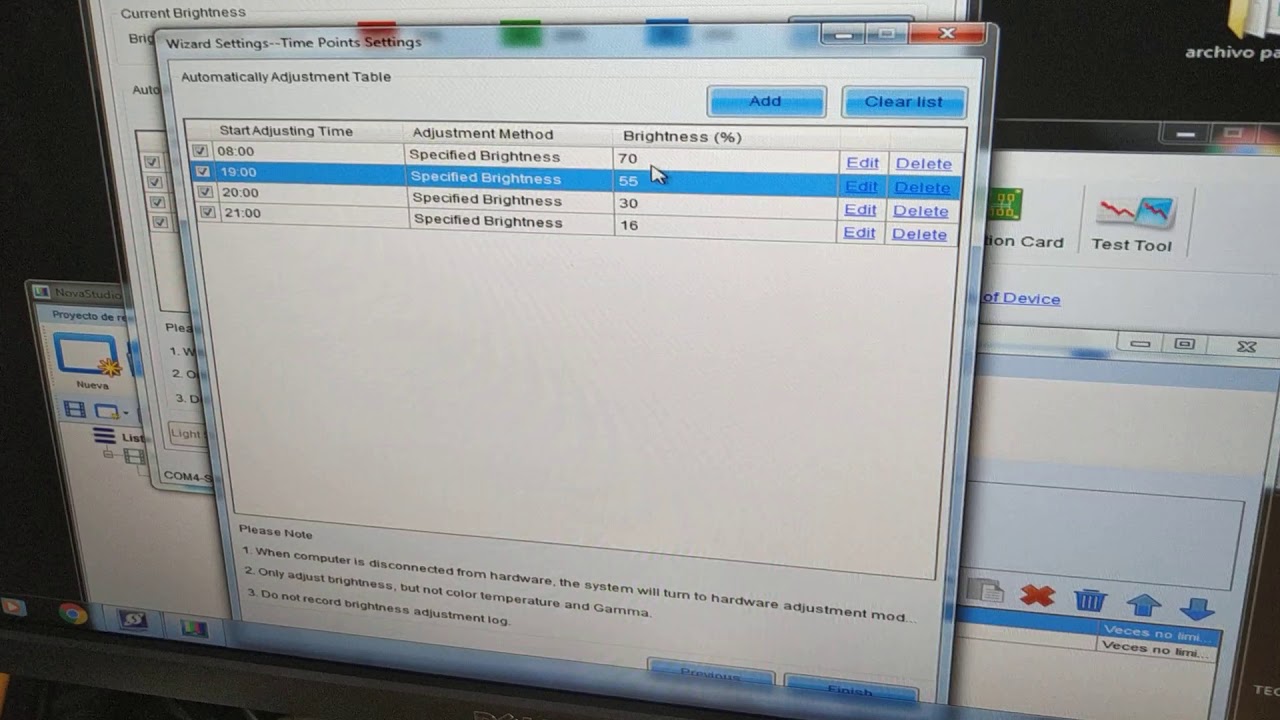 Ajuste de brillo para pantalla LED en NOVASTAR - YouTube