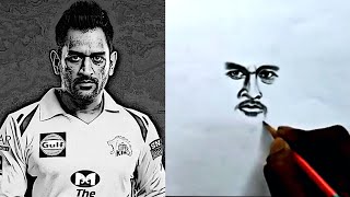 How To Draw Mahendra Singh Dhoni Realistic Tutorial