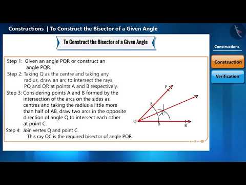 Construction of an angle bisector, Part 1/1, English