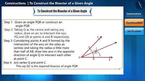Construction of an angle bisector | Part 1/1 | English | Class 9