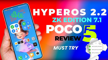 POCO F5 : HyperOS 2.2 Zk Edition 7.1 Come with Amazing Features 🤩 , Smooth Ui , Performance