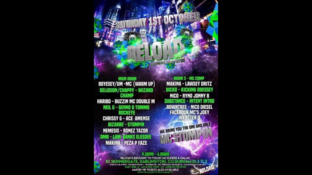 DJ Nemesis Mc Ronez B2B Mc Tazor @ Reload 1.10.2016