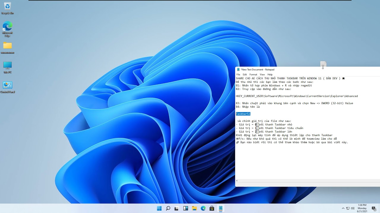 ตาเล็กวินโด้ Update New วิธีการปรับ ทาสบา ของwindows 11 ให้มีขนาดเล็ก