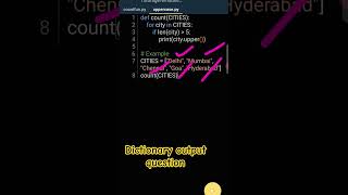 Dictionary output question in #python #computerscience #shorts #learnpythoninhindi