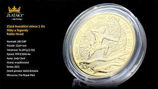 Zlatá Investiční Mince Mýty A Legendy - Robin Hood 1 Oz 2021