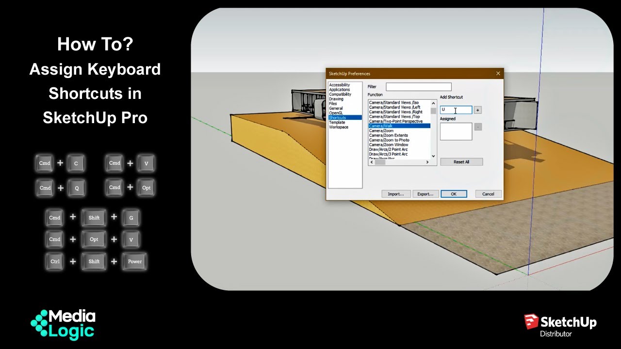 sketchup keyboard shortcuts move