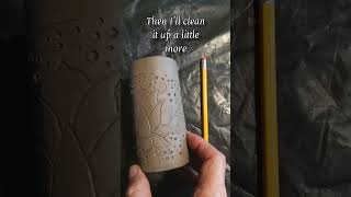 Making a textured clay roller
