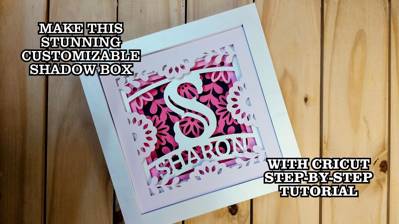 How to make custom 3D SVG Shadow Box cut files Cricut Tutorial Silhouette Cameo Curved Text Talavera