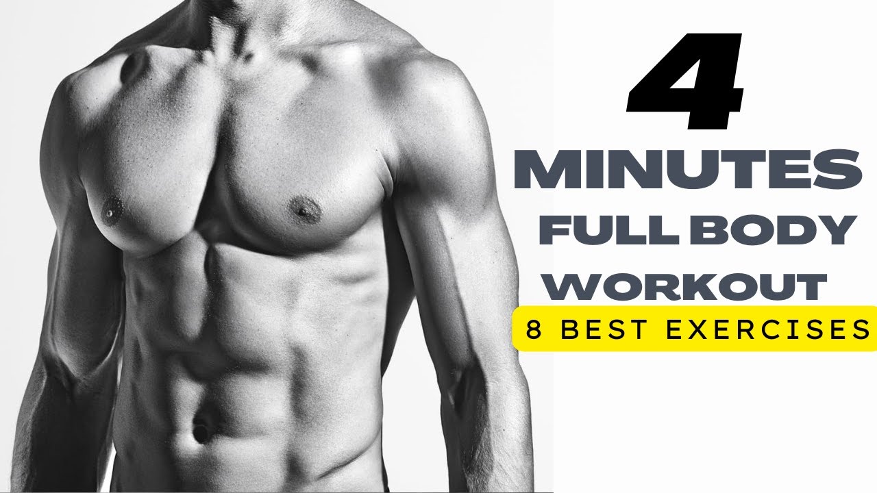 Full Body Workout in 4 Minutes at Home - 8 Best Exercises - YouTube