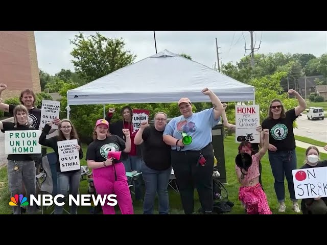 Starbucks workers on strike over newly implemented dress code - YouTube