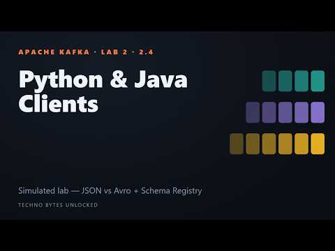 Lab 2: Python & Java Clients, JSON vs Avro (simulated)