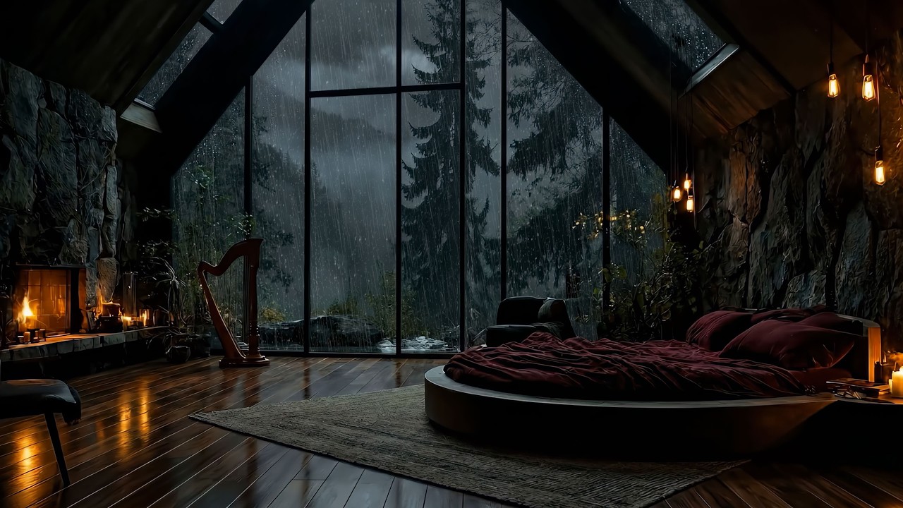 Elimina el Insomnio con Lluvia Fuerte y Truenos Intensos – Sonido para ...