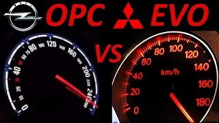 Opel Astra Opc H Vs Mitsubishi Evo 7 - 0-200 Acceleration Sound Compare Onboard Autobahn